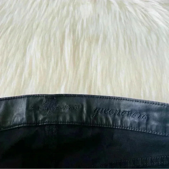 7 For All Mankind Coated High Waisted Jeans Gwenevere 27 - Picture 8 of 9